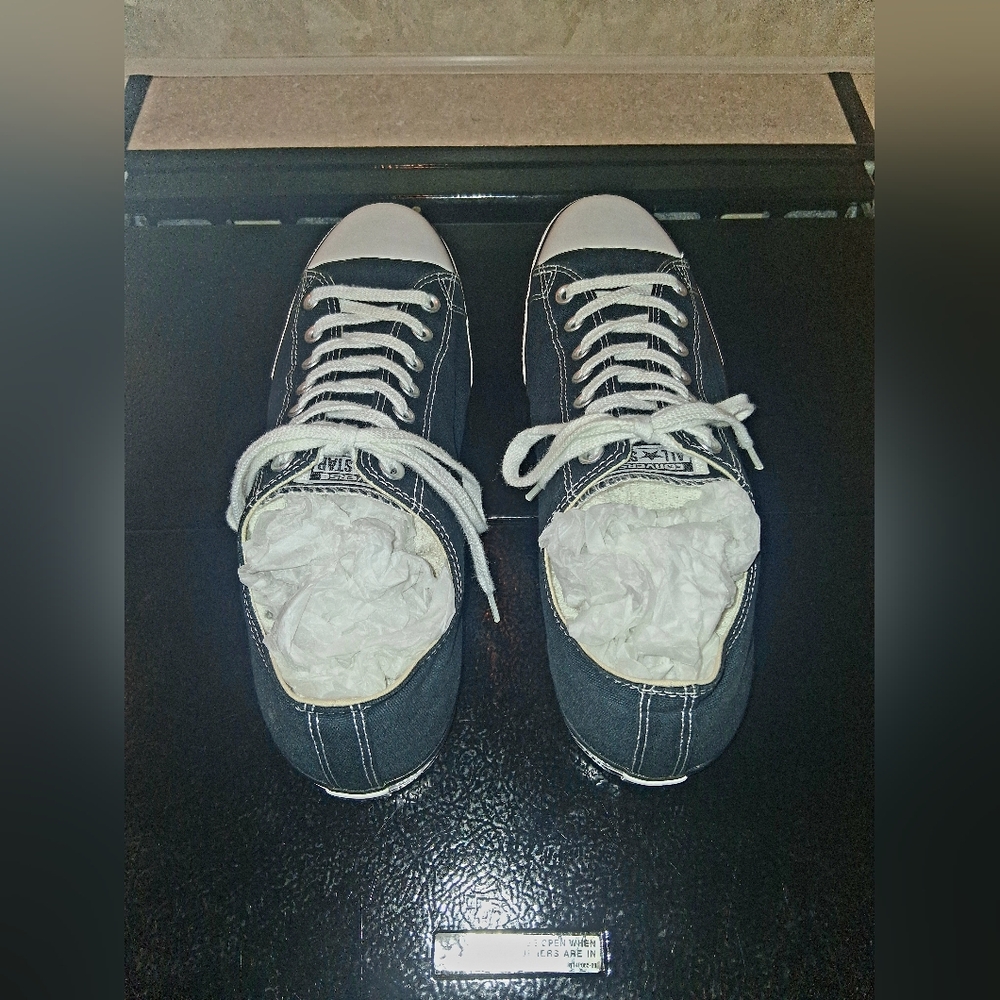 Converse Low Top Sneakers in Black and White - Picture 5 of 11